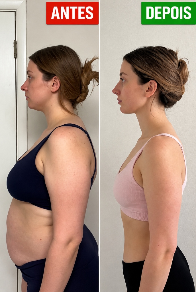 Transformação Mulher Antes e Depois