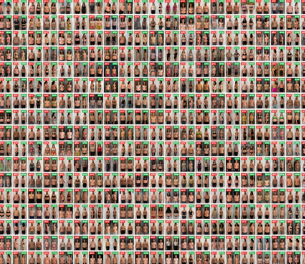 Grade de transformações antes e depois